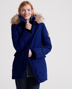 Superdry Ashley Everest Parka Női Kabát Kék | PVJRA7928